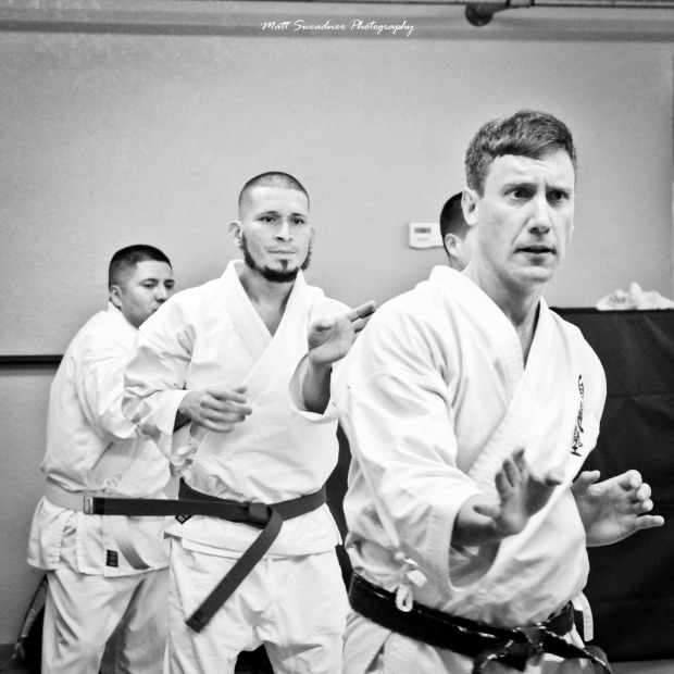 Martial arts train the brain - Largo Karate Students intense concentration