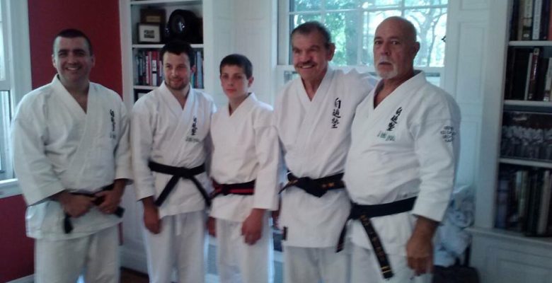 Uechi Ryu Karate Master Ed Oakley with Frank Gorman.