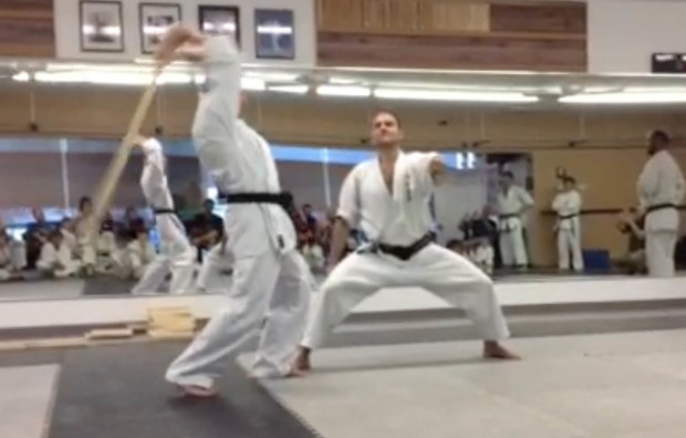 Uechi Ryu Karate Board Breaking Demonstration